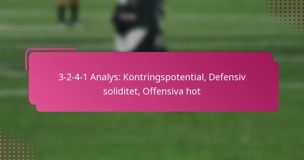 3-2-4-1 Analys: Kontringspotential, Defensiv soliditet, Offensiva hot