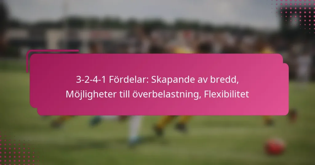 3-2-4-1 Fördelar: Skapande av bredd, Möjligheter till överbelastning, Flexibilitet