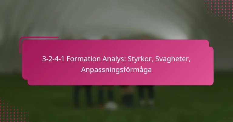 3-2-4-1 Formation Analys: Styrkor, Svagheter, Anpassningsförmåga