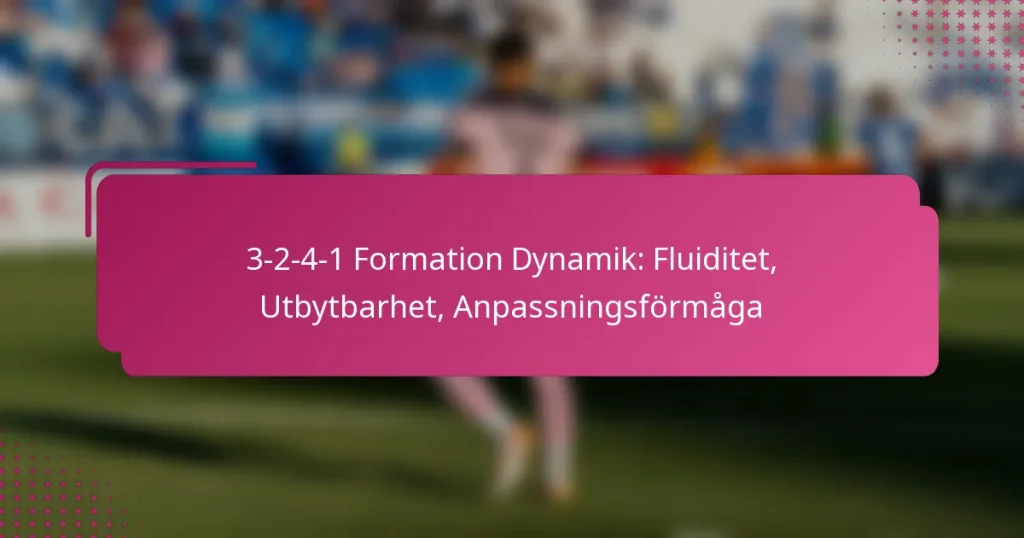 3-2-4-1 Formation Dynamik: Fluiditet, Utbytbarhet, Anpassningsförmåga