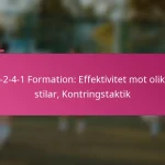 3-2-4-1 Formation: Effektivitet mot olika stilar, Kontringstaktik