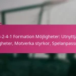 3-2-4-1 Formation Möjligheter: Utnyttja svagheter, Motverka styrkor, Spelanpassning