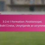 3-2-4-1 Formation: Positionsspel, Bollrörelse, Utnyttjande av utrymme