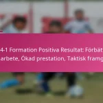 3-2-4-1 Formation Positiva Resultat: Förbättrat samarbete, Ökad prestation, Taktisk framgång