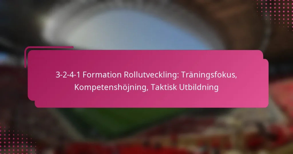 3-2-4-1 Formation Rollutveckling: Träningsfokus, Kompetenshöjning, Taktisk Utbildning