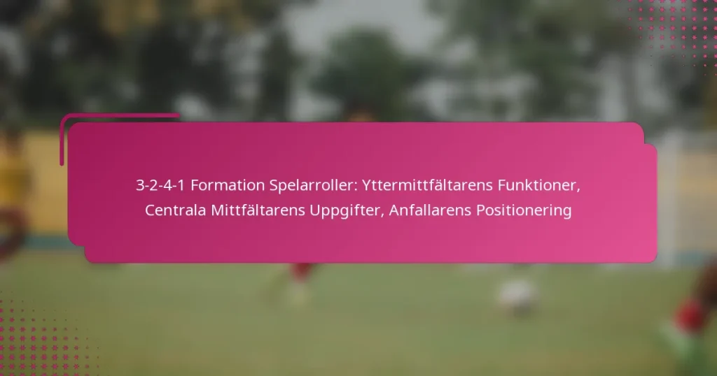 3-2-4-1 Formation Spelarroller: Yttermittfältarens Funktioner, Centrala Mittfältarens Uppgifter, Anfallarens Positionering