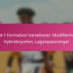 3-2-4-1 Formation Variationer: Modifieringar, Hybridssystem, Laganpassningar