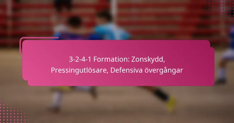 3-2-4-1 Formation: Zonskydd, Pressingutlösare, Defensiva övergångar