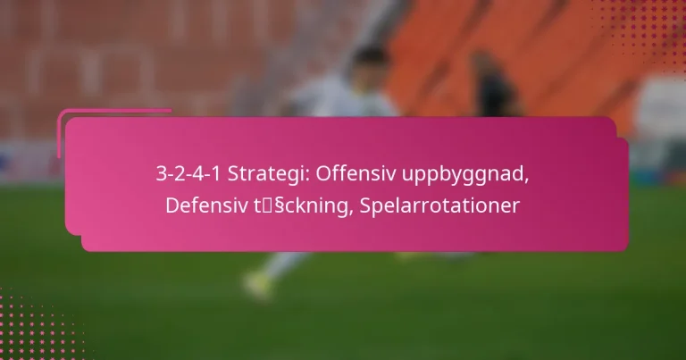3-2-4-1 Strategi: Offensiv uppbyggnad, Defensiv täckning, Spelarrotationer