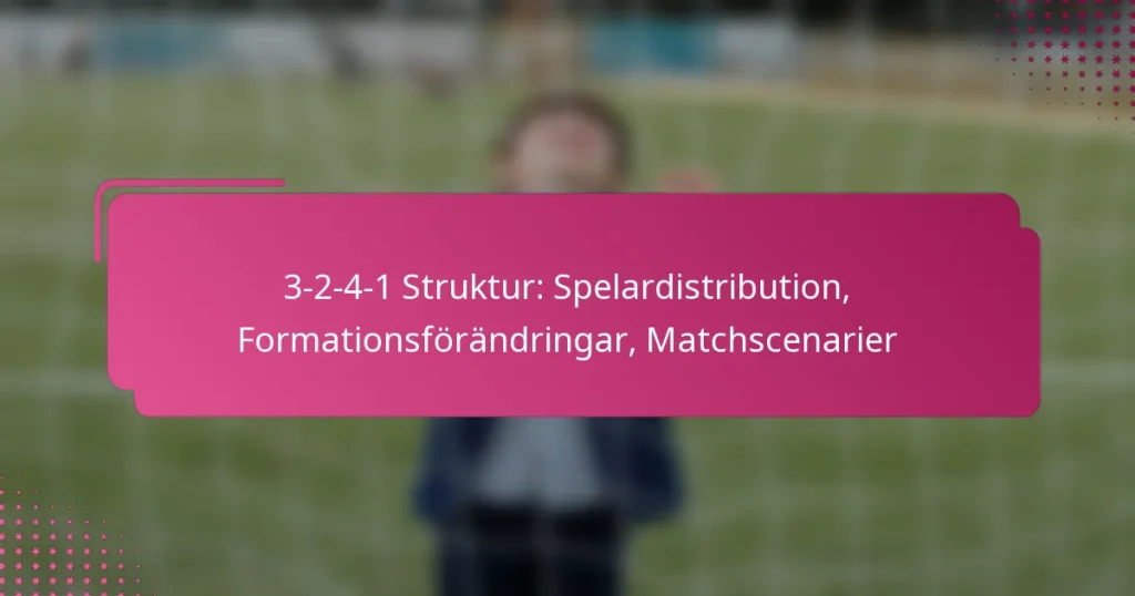 3-2-4-1 Struktur: Spelardistribution, Formationsförändringar, Matchscenarier