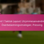 3-2-4-1 Taktisk Layout: Utrymmesanvändning, Överbelastningsstrategier, Pressing