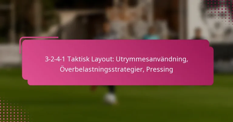 3-2-4-1 Taktisk Layout: Utrymmesanvändning, Överbelastningsstrategier, Pressing