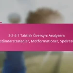 3-2-4-1 Taktisk Översyn: Analysera motståndarstrategier, Motformationer, Spelresultat