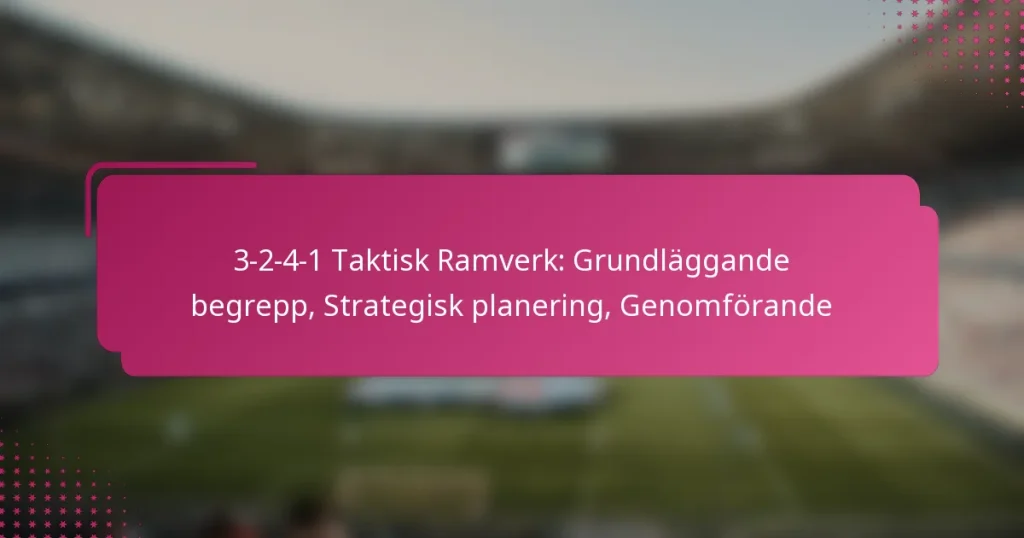 3-2-4-1 Taktisk Ramverk: Grundläggande begrepp, Strategisk planering, Genomförande