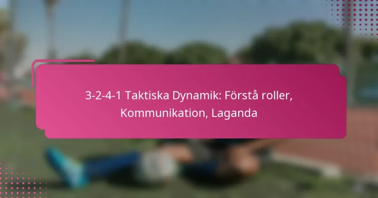 3-2-4-1 Taktiska Dynamik: Förstå roller, Kommunikation, Laganda