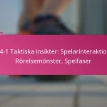 3-2-4-1 Taktiska insikter: Spelarinteraktioner, Rörelsemönster, Spelfaser