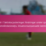 3-2-4-1 Taktiska Justeringar: Ändringar under spelet, Motståndaranalys, Situationsanpassade taktiker