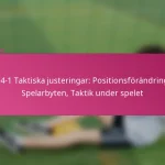 3-2-4-1 Taktiska justeringar: Positionsförändringar, Spelarbyten, Taktik under spelet