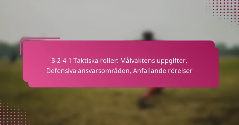 3-2-4-1 Taktiska roller: Målvaktens uppgifter, Defensiva ansvarsområden, Anfallande rörelser
