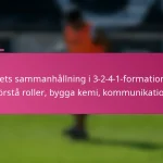 Lagets sammanhållning i 3-2-4-1-formationen: Förstå roller, bygga kemi, kommunikation