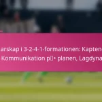 Ledarskap i 3-2-4-1-formationen: Kaptenens roll, Kommunikation på planen, Lagdynamik