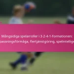 Mångsidiga spelarroller i 3-2-4-1-formationen: Anpassningsförmåga, flertjänstgöring, spelintelligens