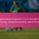 Ungdomsspelarintegration i 3-2-4-1-formationen: Mentorskap, färdighetsutveckling, taktisk förståelse
